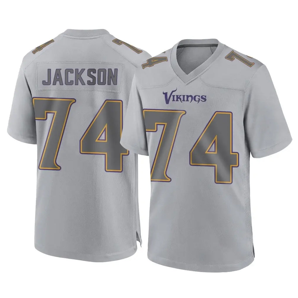 MN.Vikings #74 Donovan Jackson Player Gray Atmosphere Fashion Home Game Ddoa Stitched Jerseys