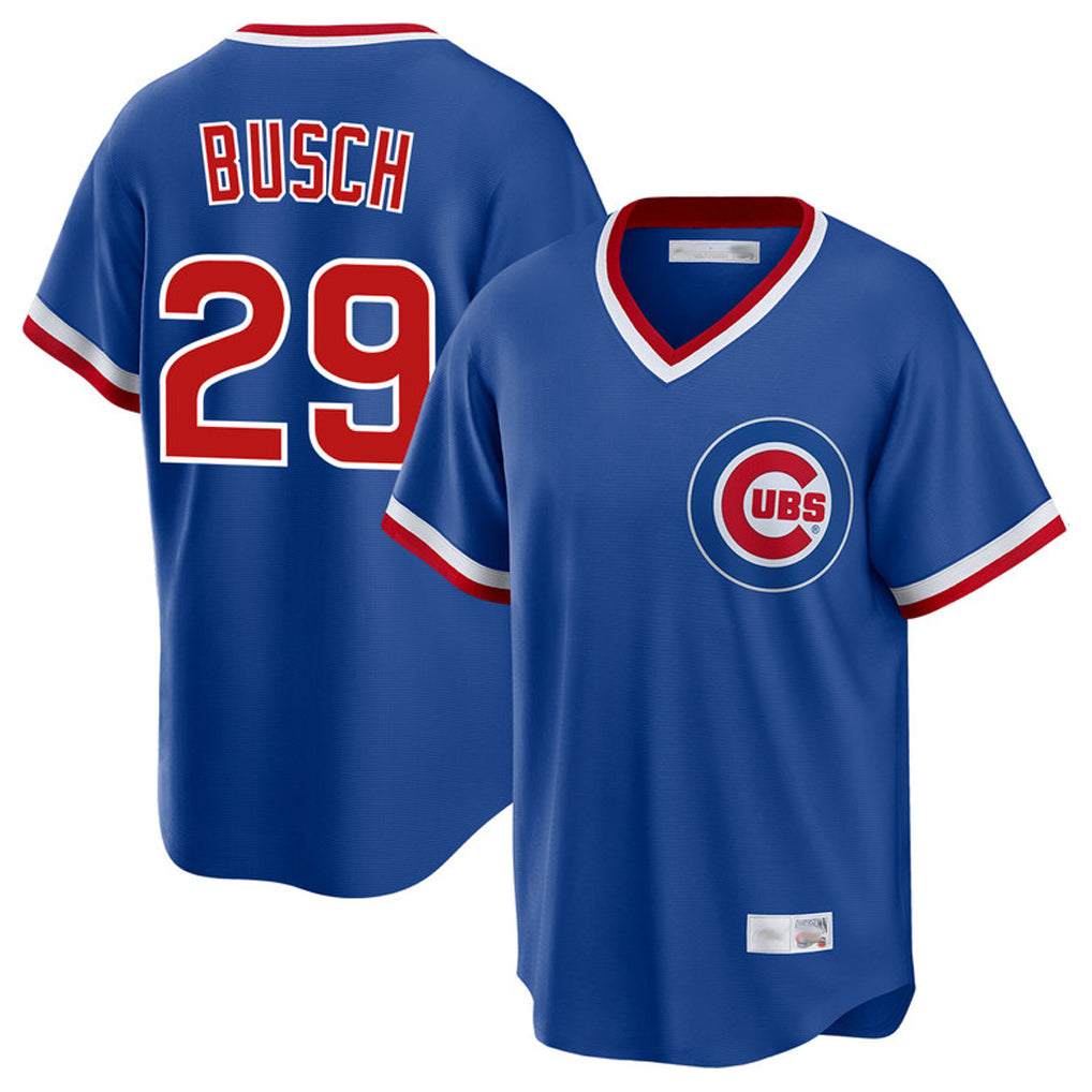 C.Cubs #29 Michael Busch Player Royal T-shirt Cooperstown Collection Limited Ddoa Stitched Jerseys