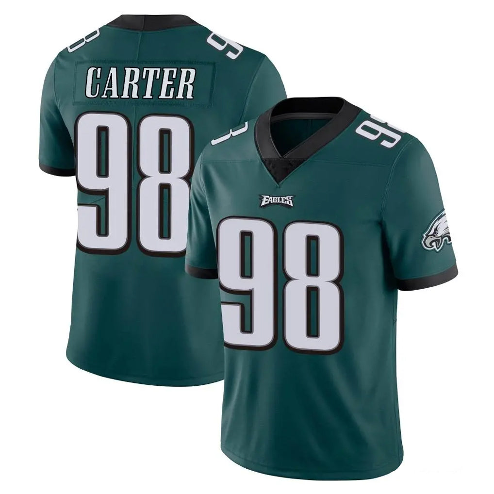 P.Eagles #98 Jalen Carter Player Team Color Green Vapor Untouchable Home Game Ddoa Stitched Jerseys