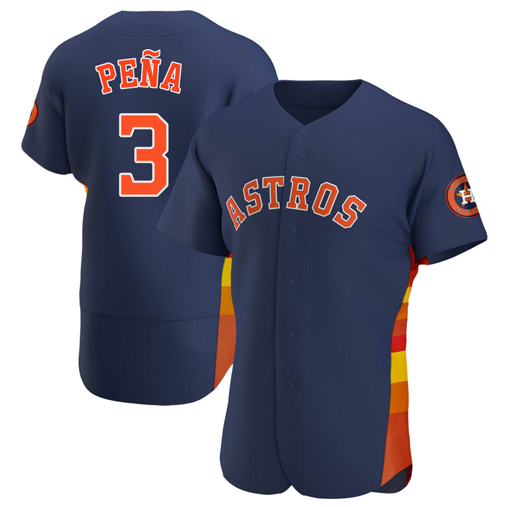 H.Astros #3 Jeremy Pe?a Player Navy Home Limited Elite Ddoa Stitched Jerseys