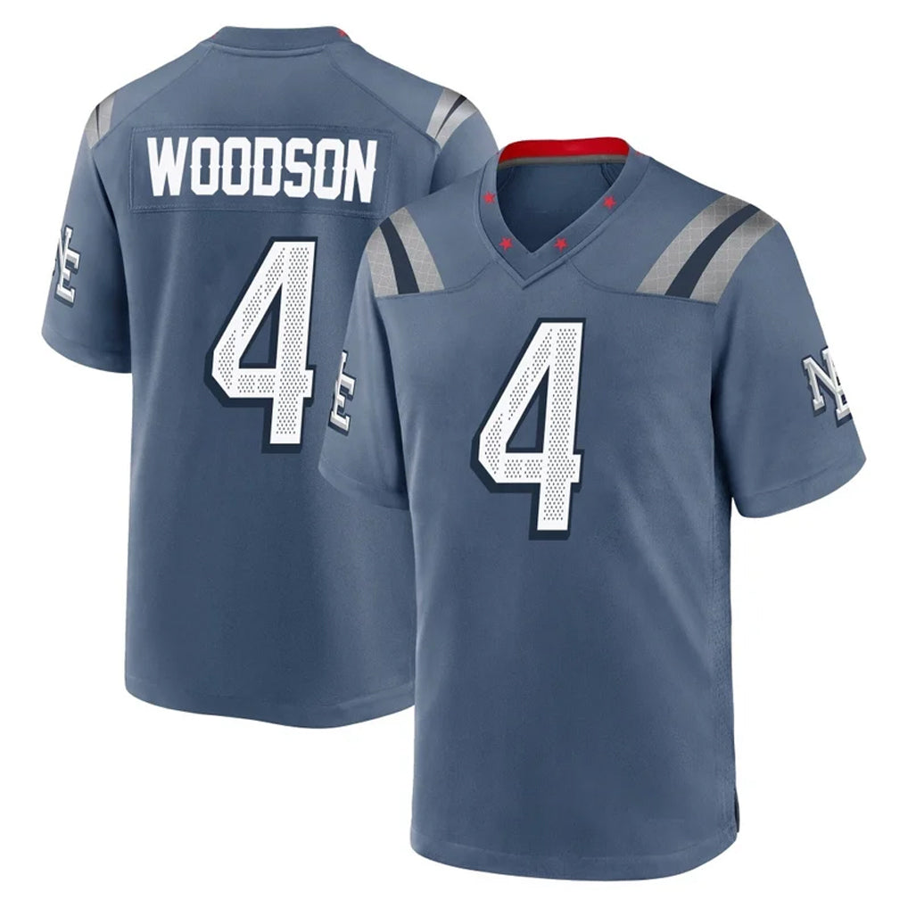 NE.Patriots #4 Craig Woodson Player Blue Rivalries Collection Home Game Ddoa Stitched Jerseys