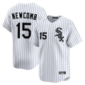 C.White Sox #15 Sean Newcomb Player White Stripe Limited Home Ddoa Stitched Jerseys