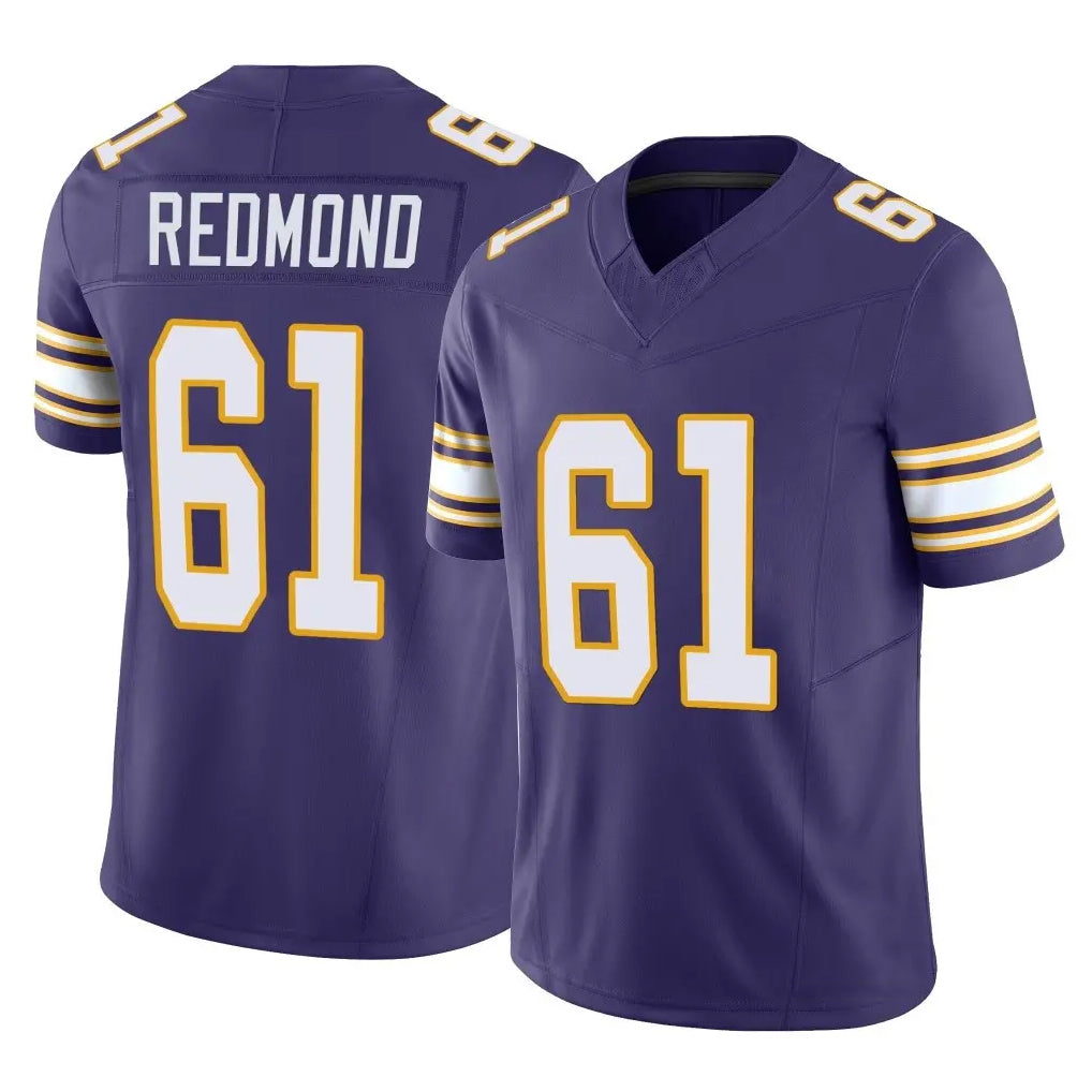 MN.Vikings #61 Jalen Redmond Player Purple Limited Classic Vapor F.U.S.E. Home Game Ddoa Stitched Jerseys