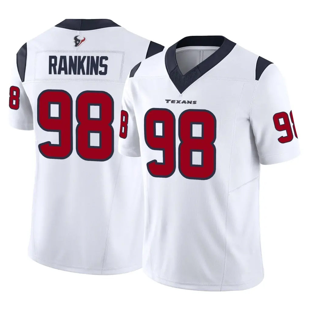 H.Texans #98 Sheldon Rankins Player White Limited Vapor F.U.S.E. Home Game Ddoa Stitched Jerseys