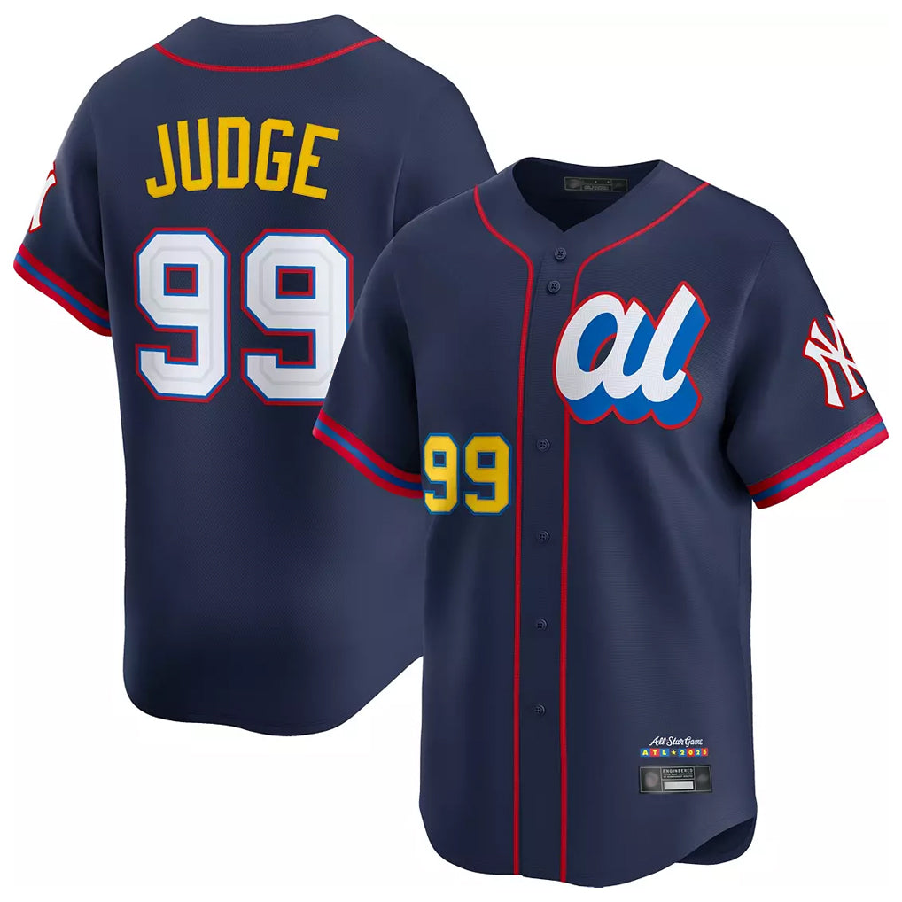 NY.Yankees #99 Aaron Judge Player Navy All Star Limited Home Ddoa Stitched Jerseys