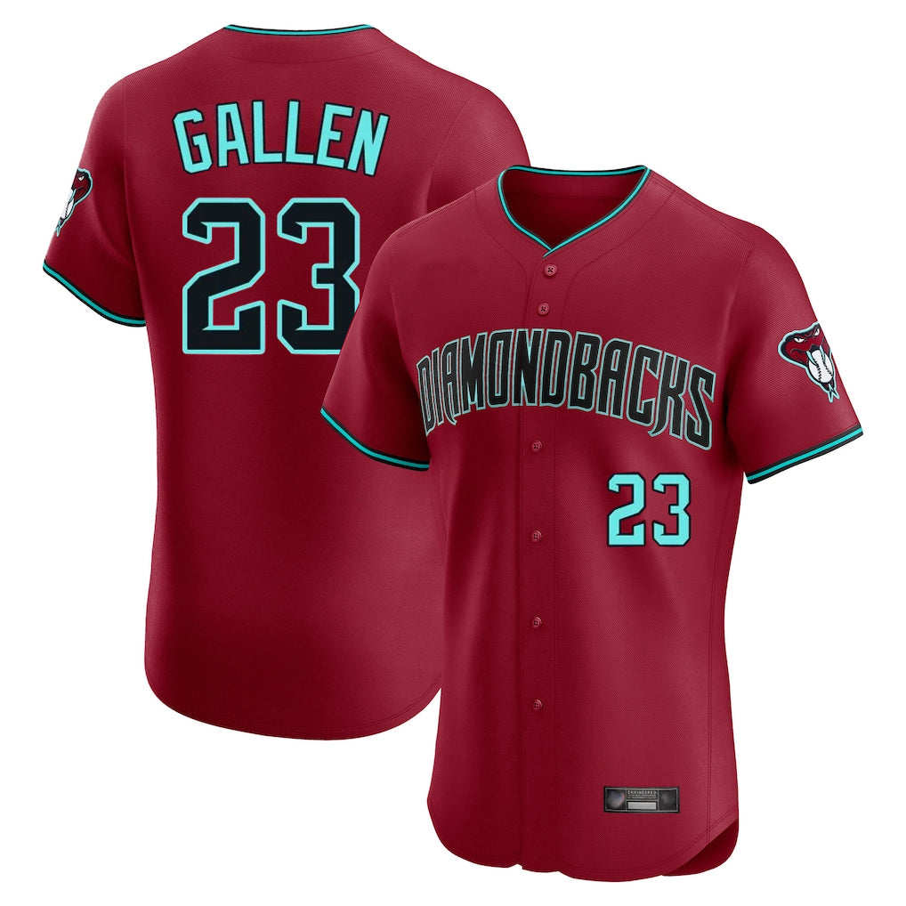 A.Diamondbacks #23 Zac Gallen Player Red Limited Elite Home Game Ddoa Stitched Jerseys
