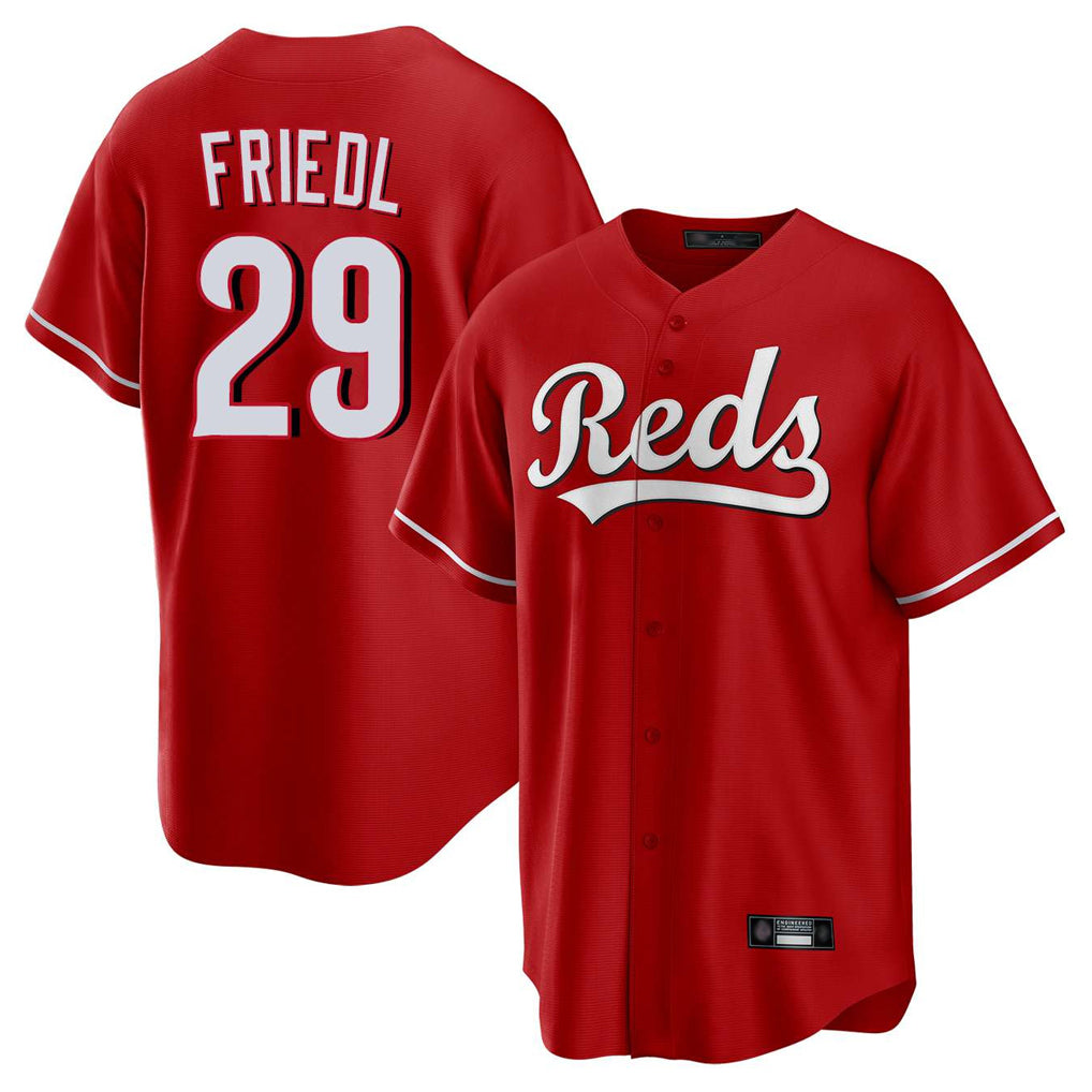 C.Reds #29 TJ Friedl Player Red Home Game Ddoa Stitched Jerseys