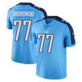 T.Titans #77 Peter Skoronski Player Light Blue Limited Color Rush Home Game Ddoa Stitched Jerseys