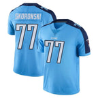 T.Titans #77 Peter Skoronski Player Light Blue Limited Color Rush Home Game Ddoa Stitched Jerseys
