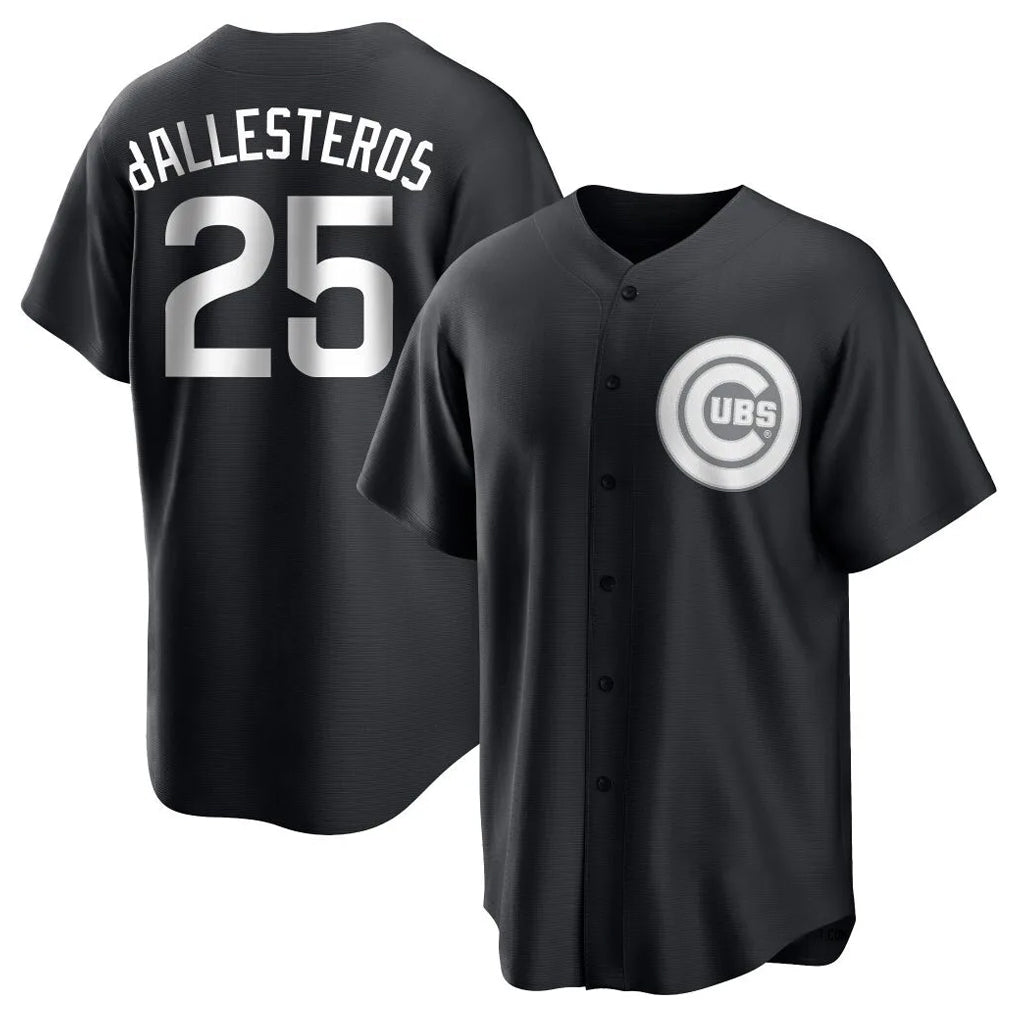 C.Cubs #25 Mois¨¦s Ballesteros Player Black Game Ddoa Stitched Jerseys