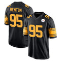 P.Steelers #95 Keeanu Benton Player Black Color Rush Home Game Ddoa Stitched Jerseys