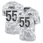 LA.Rams #55 Braden Fiske Player Arctic Camo Salute To Service Limited Game Ddoa Stitched Jerseys