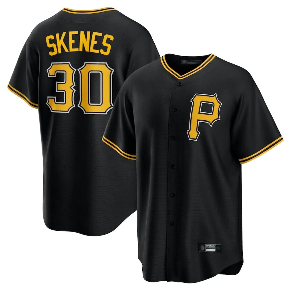 P.Pirates #30 Paul Skenes Player Black Alternate 2025 Home Game Ddoa Stitched Jerseys