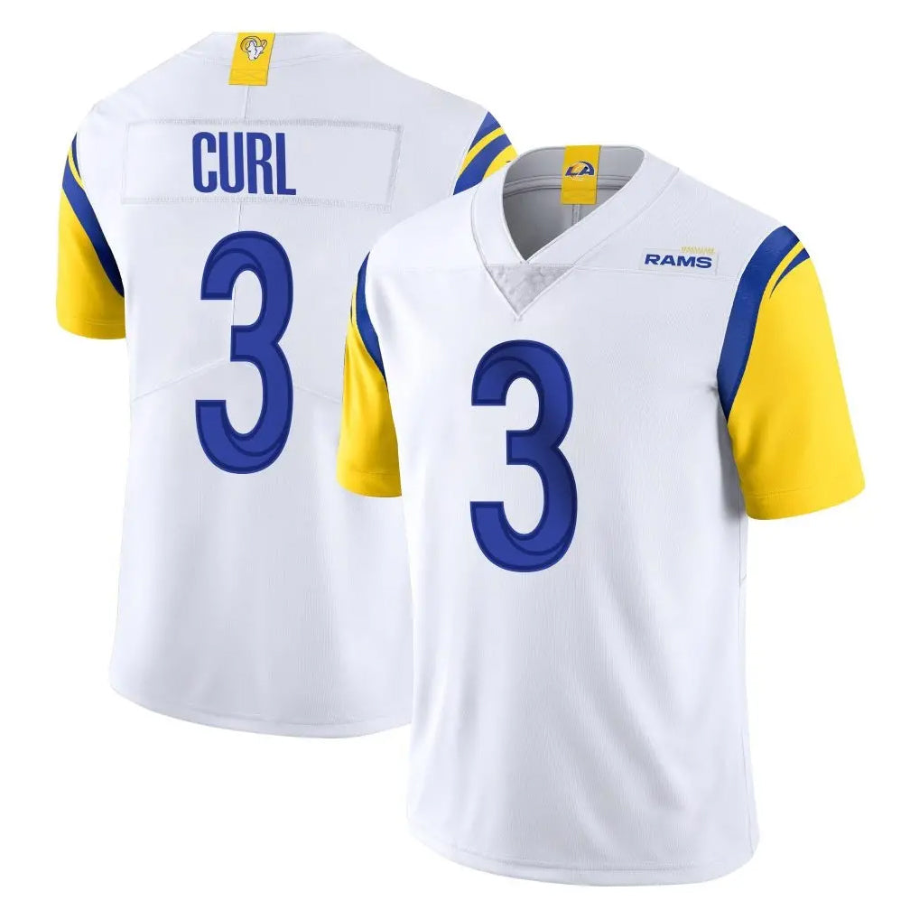 LA.Rams #3 Kam Curl Player White Limited Vapor Untouchable Home Game Ddoa Stitched Jerseys
