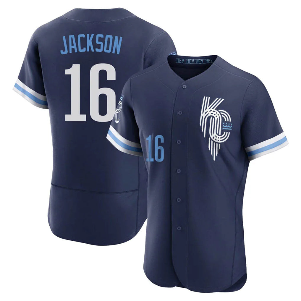 KC.Royals #16 Bo Jackson Player Navy City Connect Limited Elite Home Ddoa Stitched Jerseys