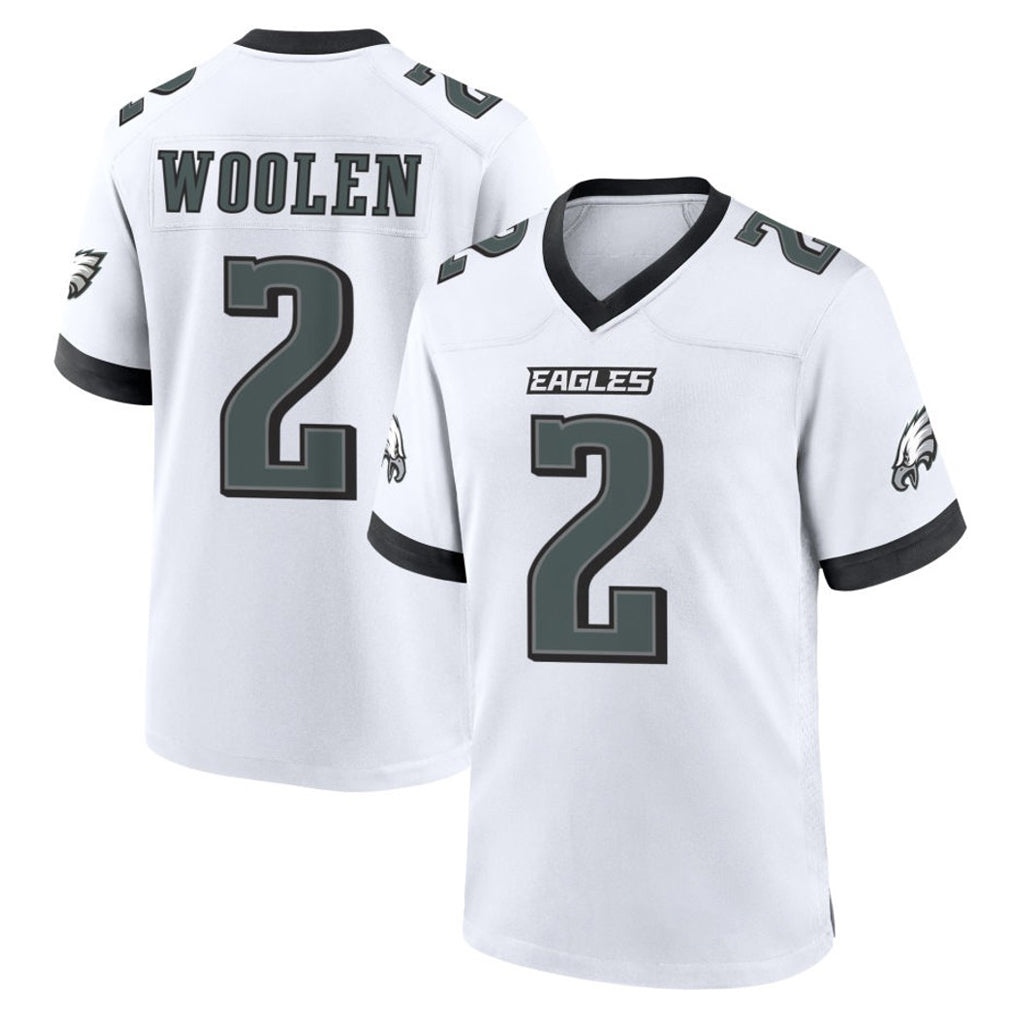 P.Eagles #2 Riq Woolen Player White Game Home Ddoa Stitched Jerseys