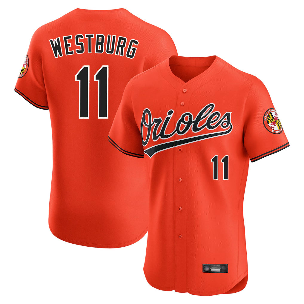 B.Orioles #11 Jordan Westburg Player Orange Limited Elite Home Game Ddoa Stitched Jerseys