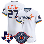 H.Astros #27 Jose Altuve Player White City Connect Texas Patch Vapor Premier Limited Elite Home Ddoa Stitched Jerseys