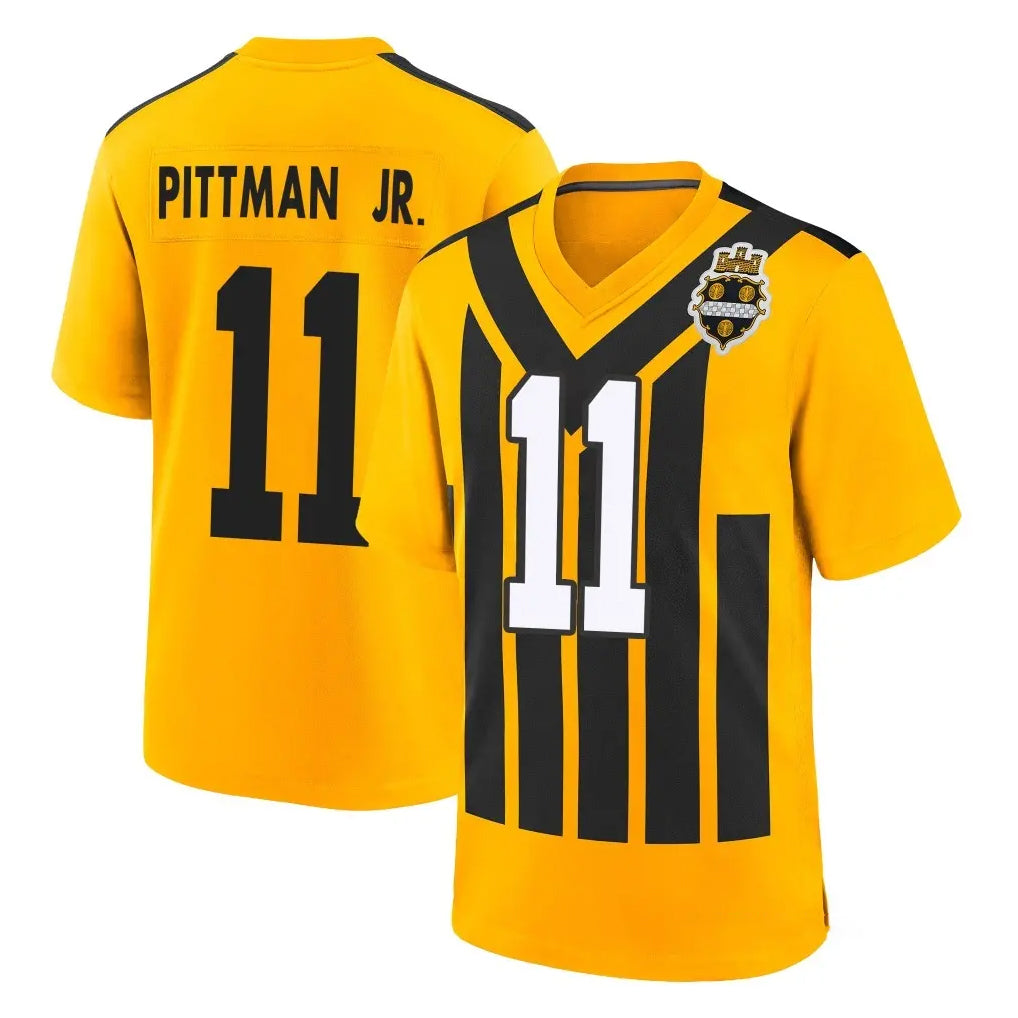 P.Steelers #11 Michael Pittman Jr. Player Gold Limited 1933 Throwback Home Game Ddoa Stitched Jerseys