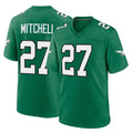 P.Eagles #27 Quinyon Mitchell Player Green Kelly Alternate Home Game Ddoa Stitched Jerseys