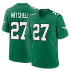 P.Eagles #27 Quinyon Mitchell Player Green Kelly Alternate Home Game Ddoa Stitched Jerseys