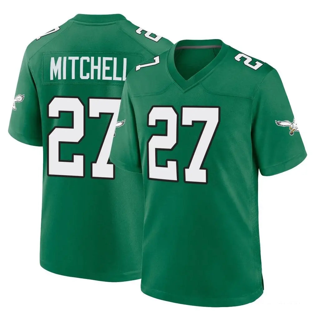 P.Eagles #27 Quinyon Mitchell Player Green Kelly Alternate Home Game Ddoa Stitched Jerseys