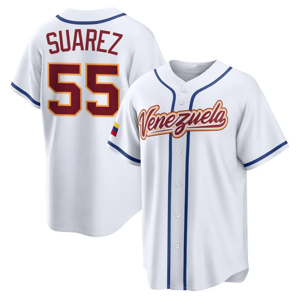 B.Red Sox #55 Ranger Suarez Player White 2026 World Classic Limited Home Game Ddoa Stitched Jerseys