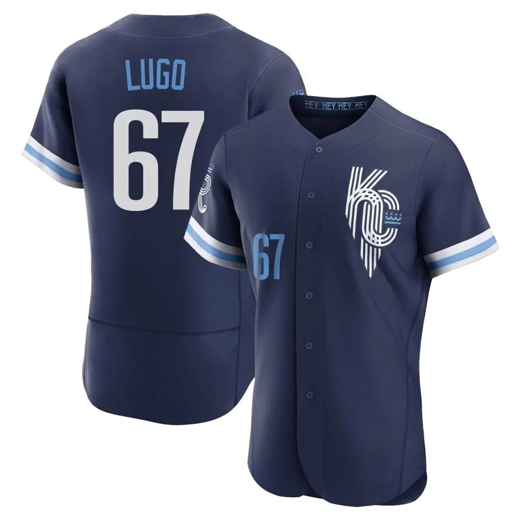 KC.Royals #67 Seth Lugo Player Navy City Connect Limited Elite Home Ddoa Stitched Jerseys