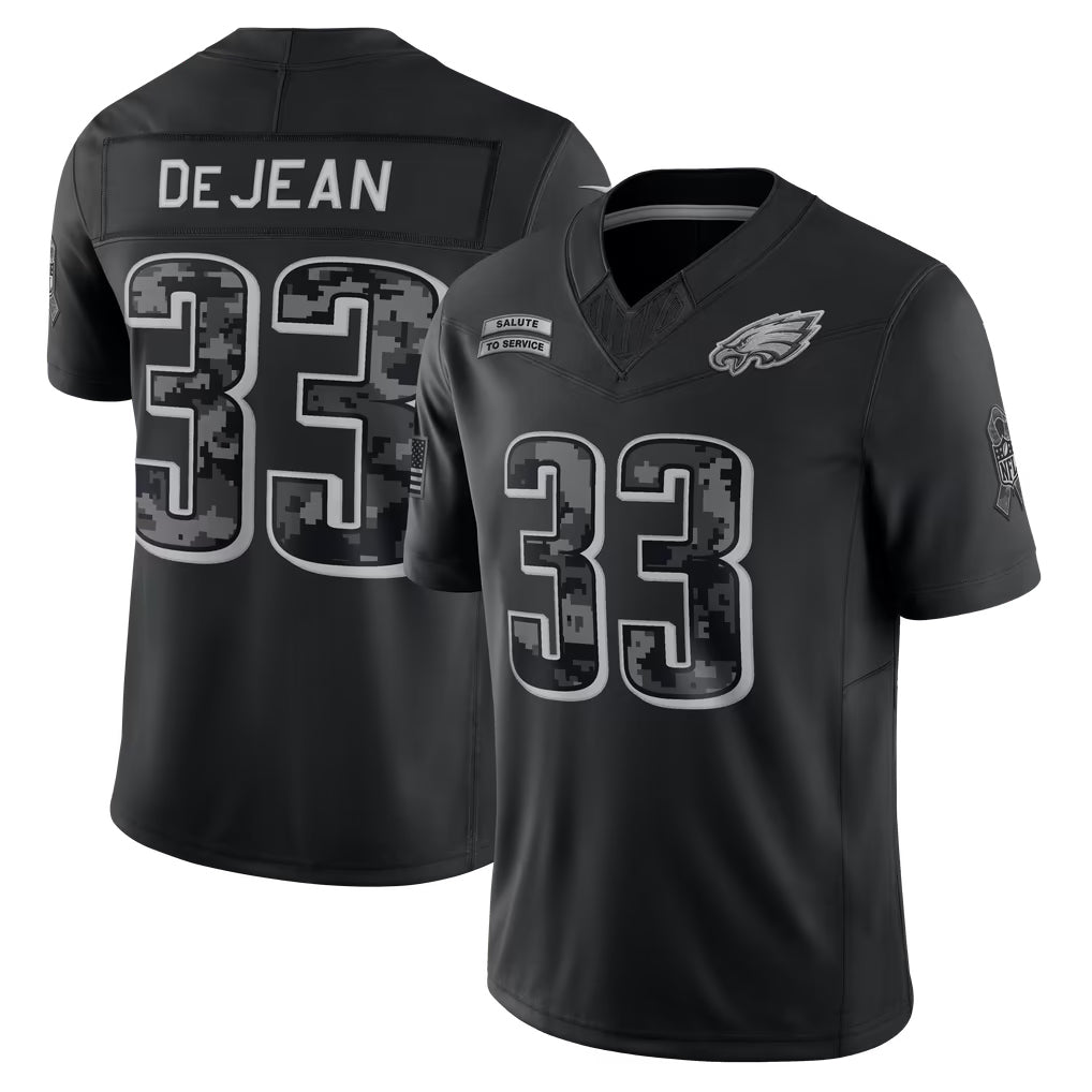 Ddoa P.Eagles #33 Cooper DeJean Player Black Limited 2026 Salute to Service Home Game Stitched Jerseys
