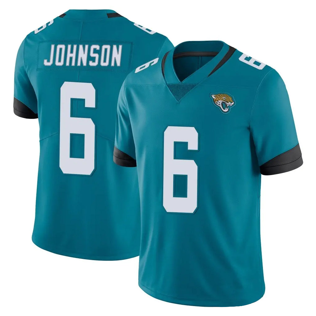 J.Jaguars #6 Antonio Johnson Player Teal Vapor Untouchable Limited Home Game Ddoa Stitched Jerseys