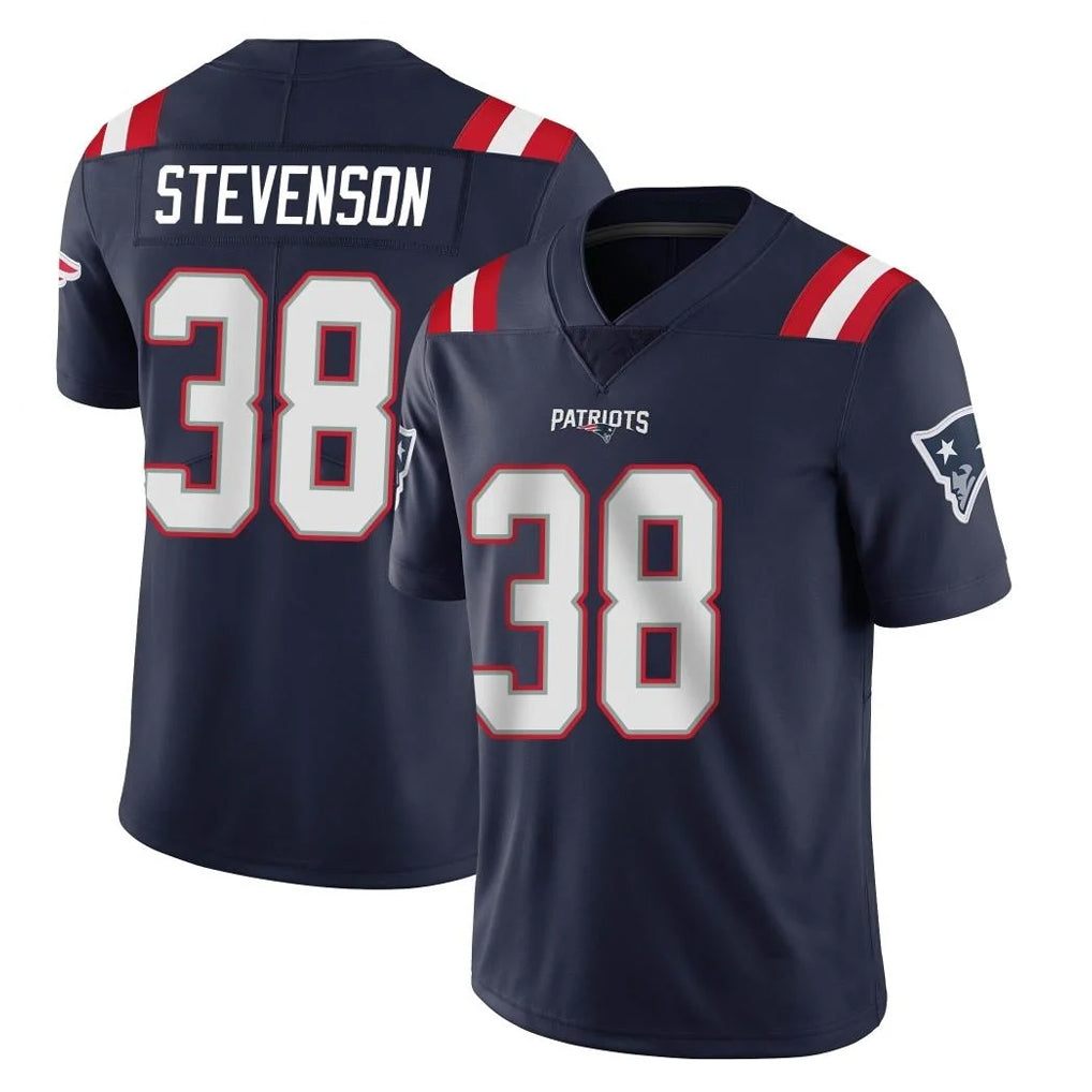 NE.Patriots #38 Rhamondre Stevenson Player Navy Vapor Untouchable Home Game Ddoa Stitched Jerseys