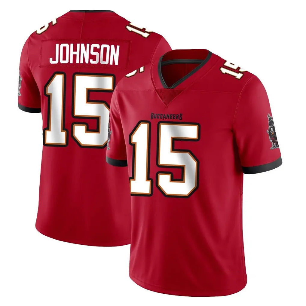 TB.Buccaneers #15 Tez Johnson Player Red Limited Vapor Home Game Ddoa Stitched Jerseys