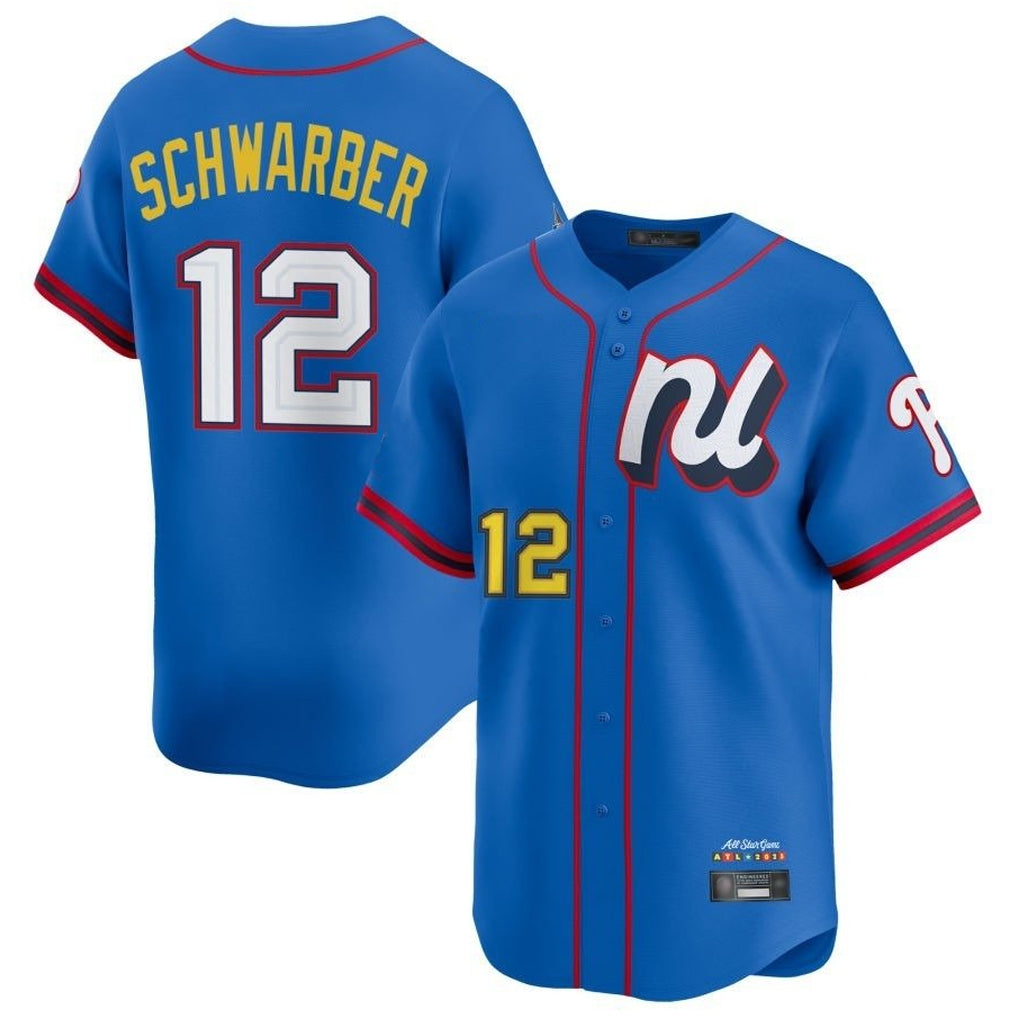 P.Phillies #12 Kyle Schwarber Player Blue National League All-star Game Limited Ddoa Stitched Jerseys