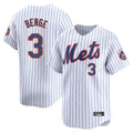 NY.Mets #3 Carson Benge Player White Home Replica Ddoa Stitched Jerseys
