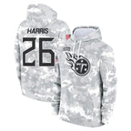 T.Titans #26 Marcus Harris Player Camo Arctic Salute to Service Pullover Hoodies Home Game Ddoa Stitched Jerseys