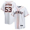 H.Astros #53 Cristian Javier Player White Home Game Ddoa Stitched Jerseys