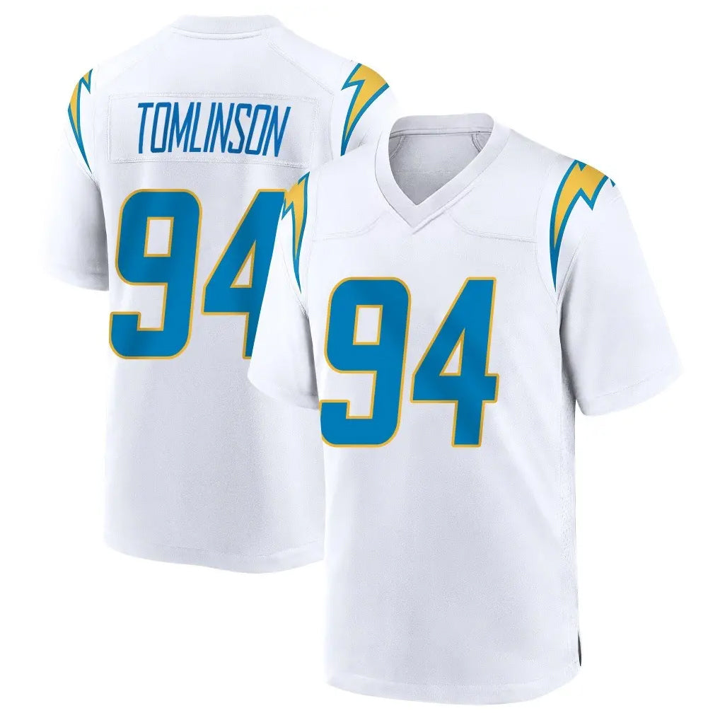 LA.Chargers #94 Dalvin Tomlinson Player White Home Game Ddoa Stitched Jerseys