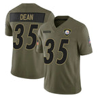 P.Steelers #35 Jamel Dean Player Olive 2025 Salute To Service Limited Home Game Ddoa Stitched Jerseys