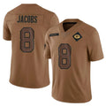 GB.Packers #8 Josh Jacobs Player Brown Salute To Service Limited Ddoa Stitched Jerseys