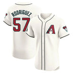 A.Diamondbacks #57 Eduardo Rodriguez Player Cream Limited Elite Home Game Ddoa Stitched Jerseys