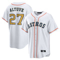 H.Astros #27 Jose Altuve Player Gold Collection Game Home Ddoa Stitched Jerseys