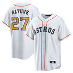 H.Astros #27 Jose Altuve Player Gold Collection Game Home Ddoa Stitched Jerseys