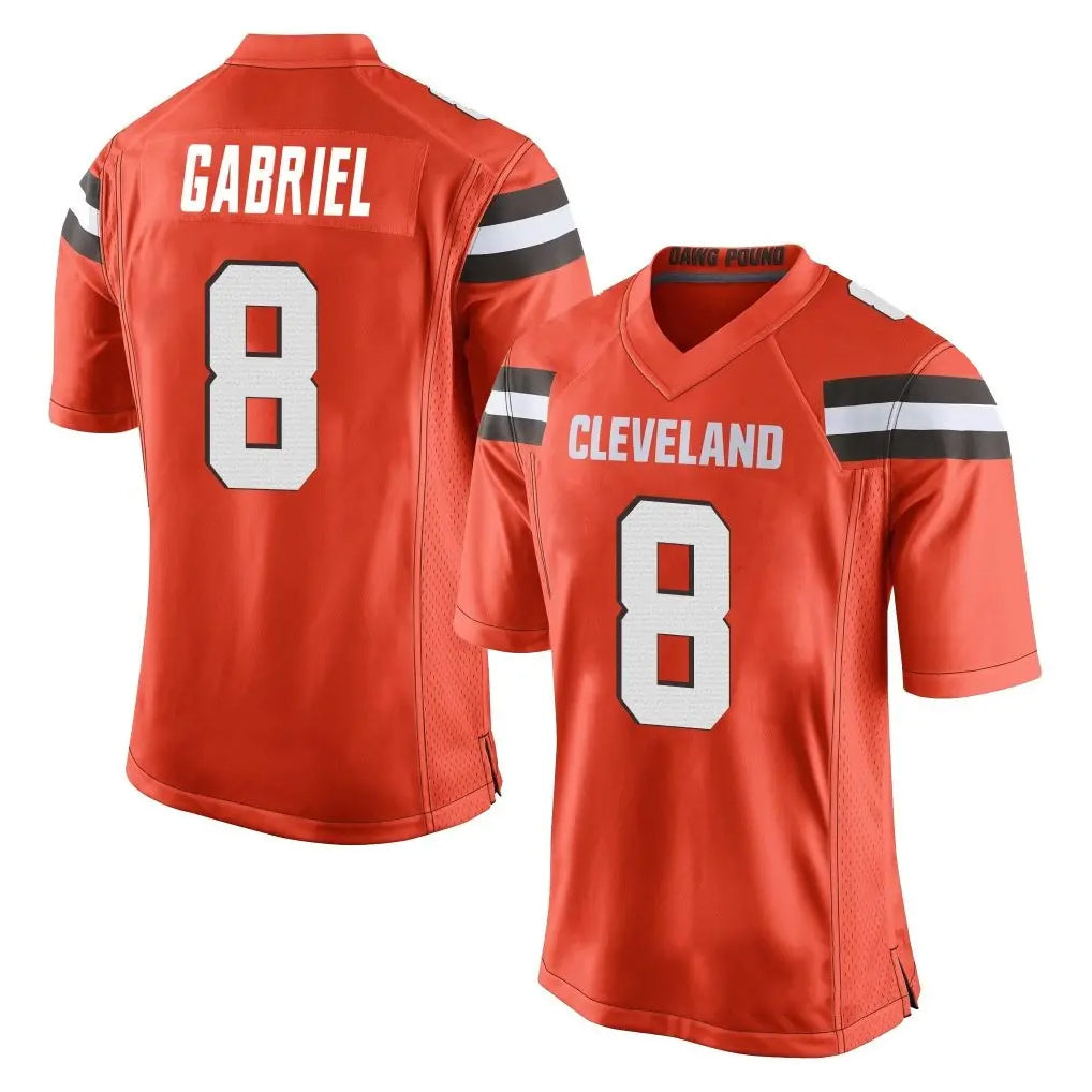 C.Browns #8 Dillon Gabriel Player Orange Home Game Ddoa Stitched Jerseys