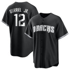 A.Diamondbacks #12 Lourdes Gurriel Jr Player Black Game Home Ddoa Stitched Jerseys