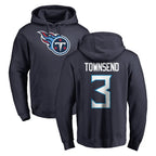 T.Titans #3 Tommy Townsend Player Navy Logo Pullover Hoodies Home Game Ddoa Stitched Jerseys
