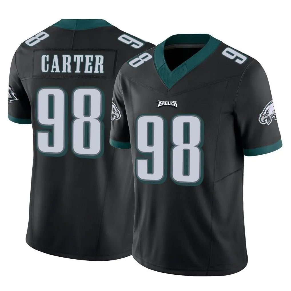 P.Eagles #98 Jalen Carter Player Black Limited Vapor F.U.S.E. Home Game Ddoa Stitched Jerseys