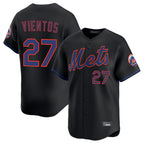 NY.Mets #27 Mark Vientos Player Black Alternate Home Limited Ddoa Stitched Jerseys