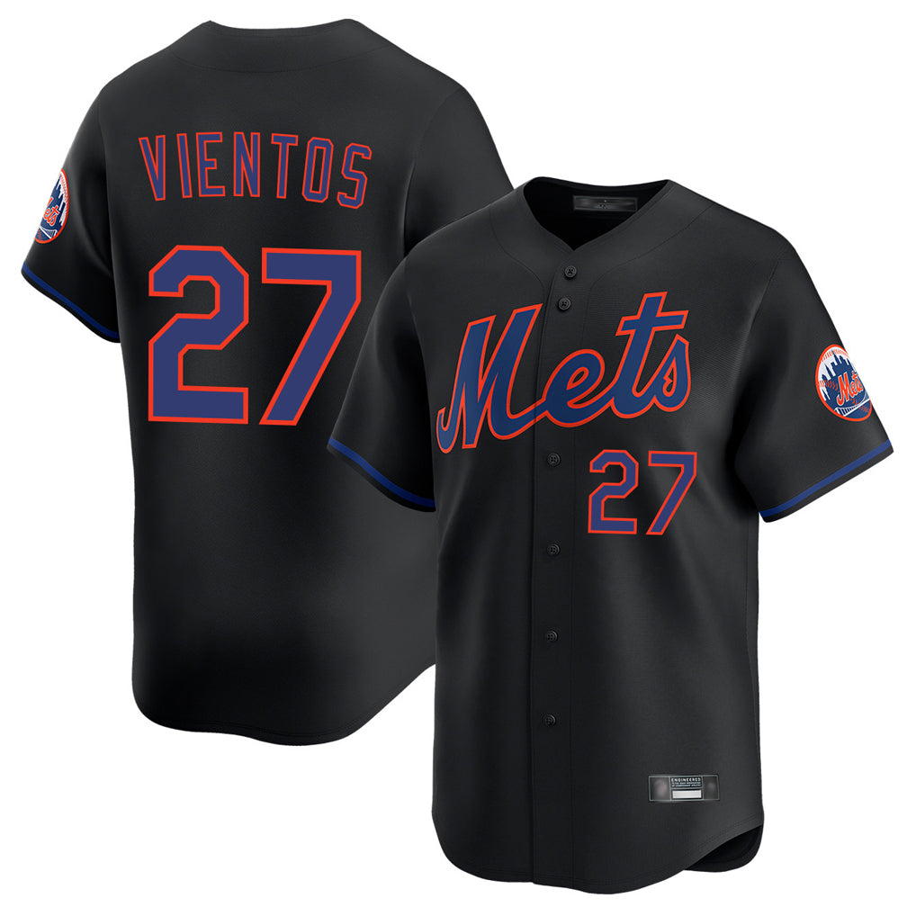 NY.Mets #27 Mark Vientos Player Black Alternate Home Limited Ddoa Stitched Jerseys