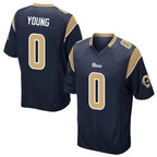 LA.Rams #0 Byron Young Player Navy Home Game Ddoa Stitched Jerseys