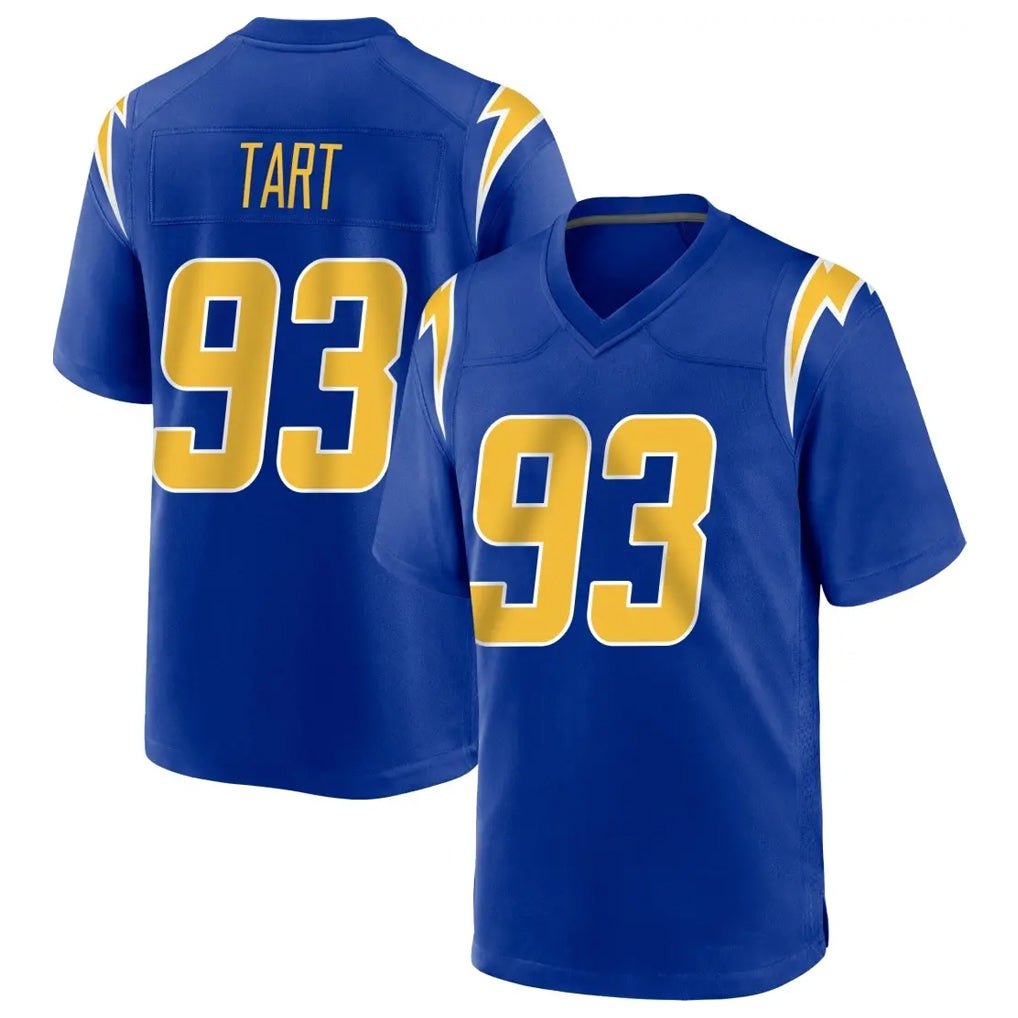 LA.Chargers #93 Teair Tart Player Royal Home Game Ddoa Stitched Jerseys